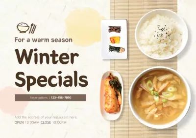 Beige Traditional Food Promotion Poster