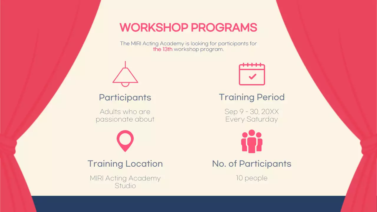 Red Modern Acting Promotion Presentation