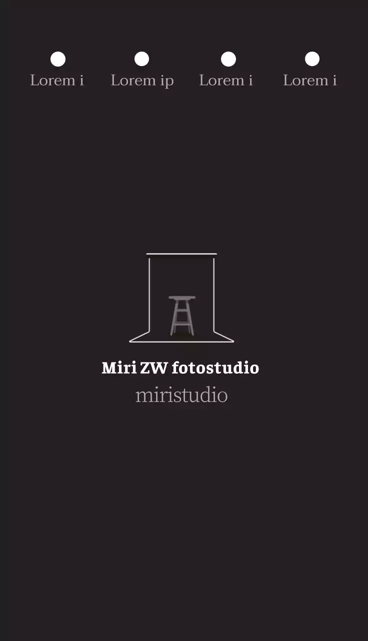 Retro fotostudio met bruine illustraties