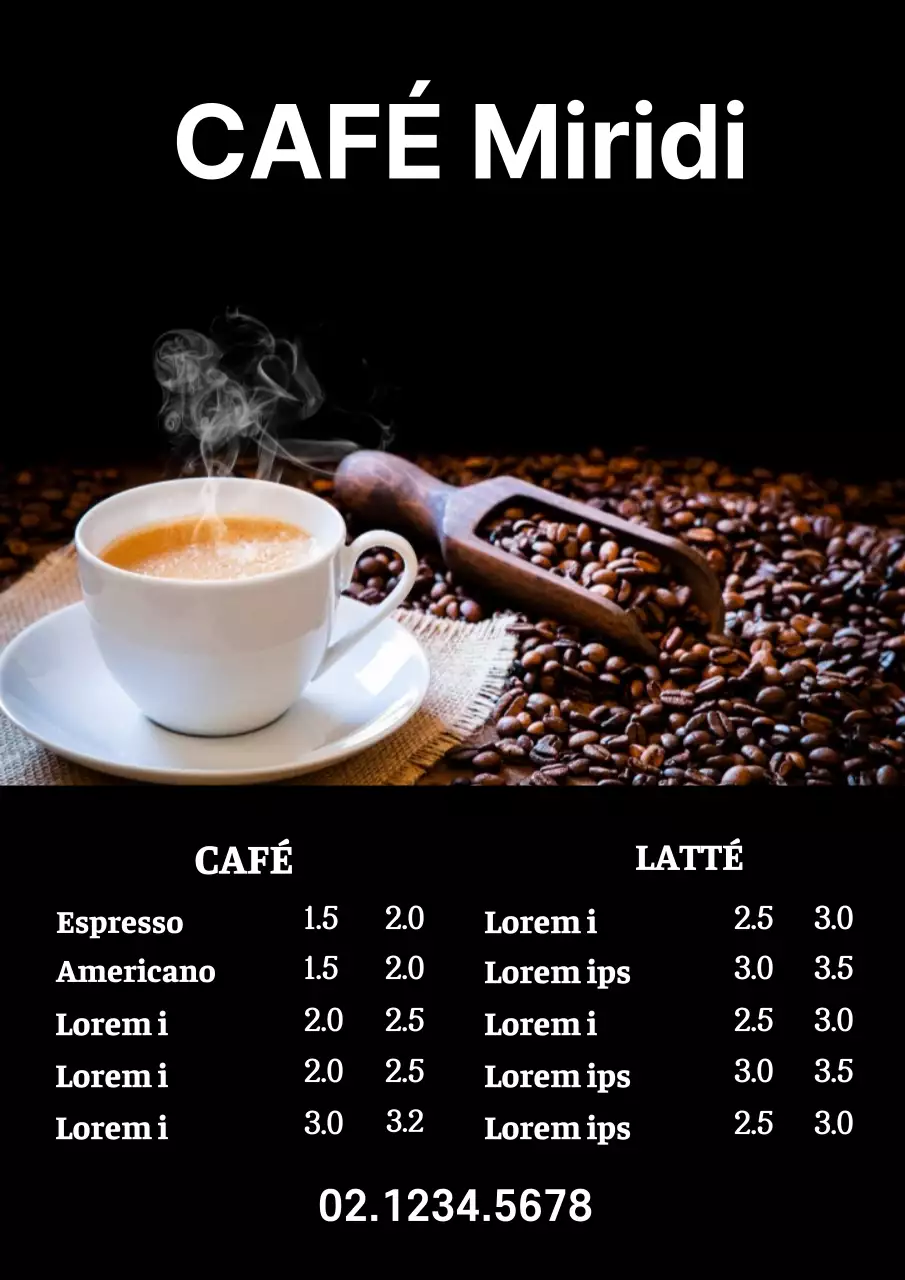 43158_Café Tablero de menús