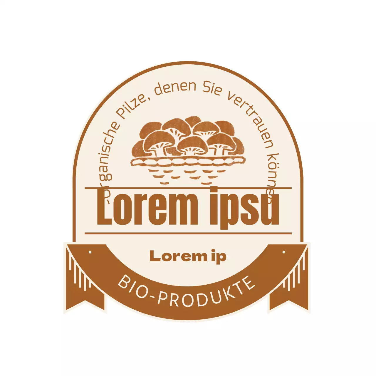 Leitfaden für braune, biologische Pilzprodukte