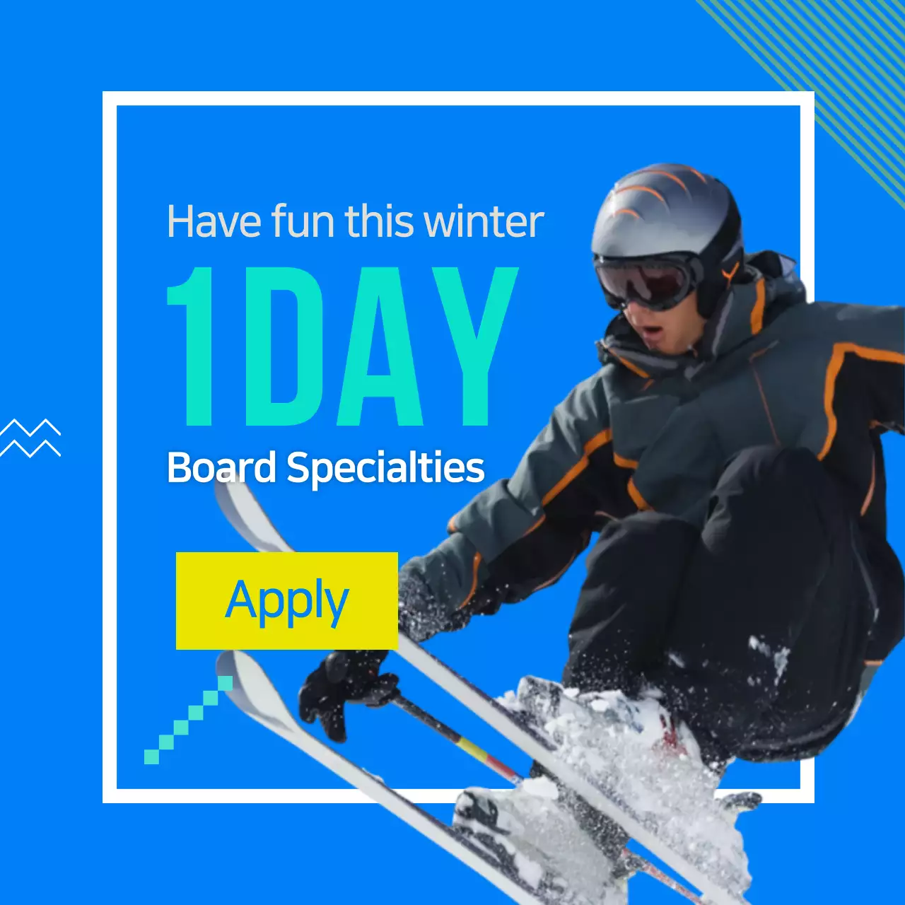 Blue Trendy Winter Promotion Instagram Post