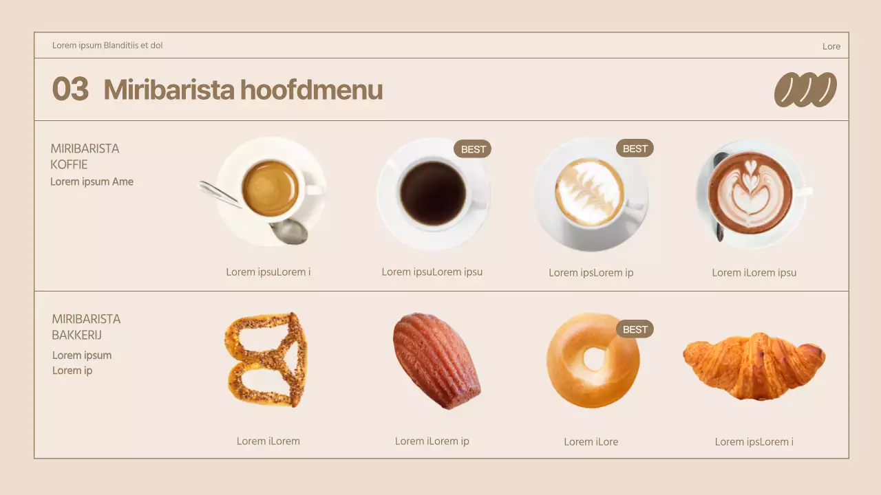 Bruin 3D Illustratie Retro Concept Café Voorstel voor een Café