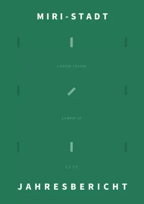 Deckblatt für den grün-weißen Bericht des öffentlichen Sektors