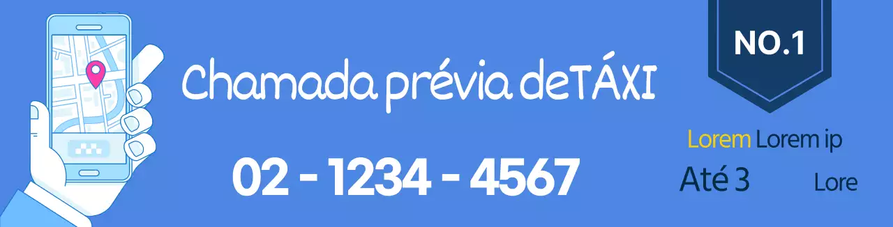 Ilustração da linha azul Promoção de chamada de táxi