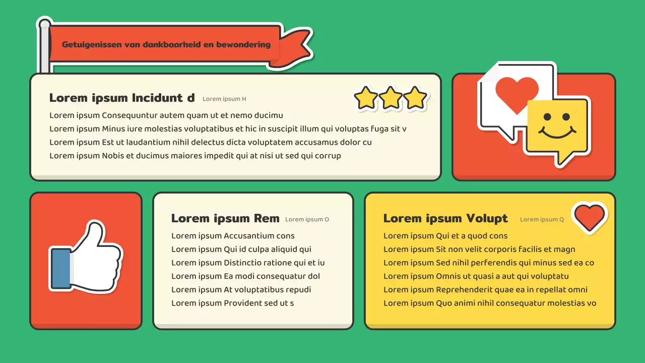 Een portfolio voor emcees in de performance-industrie met een schattig rood en groen stickerconcept