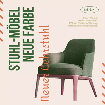 Grüne und orangefarbene moderne neuvermählte Möbel im Angebot