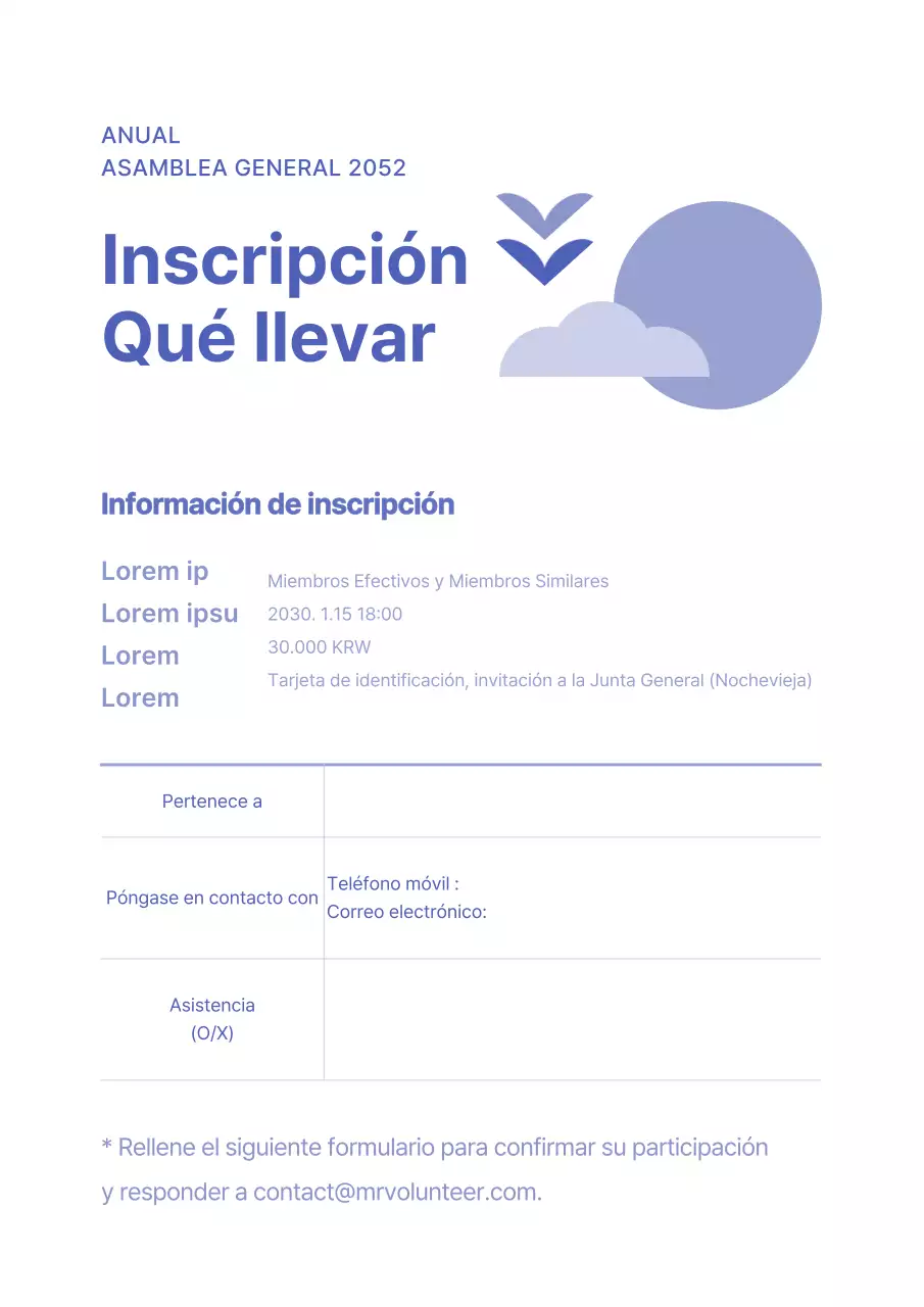 Junta General de Nochevieja en azul, amarillo y verde