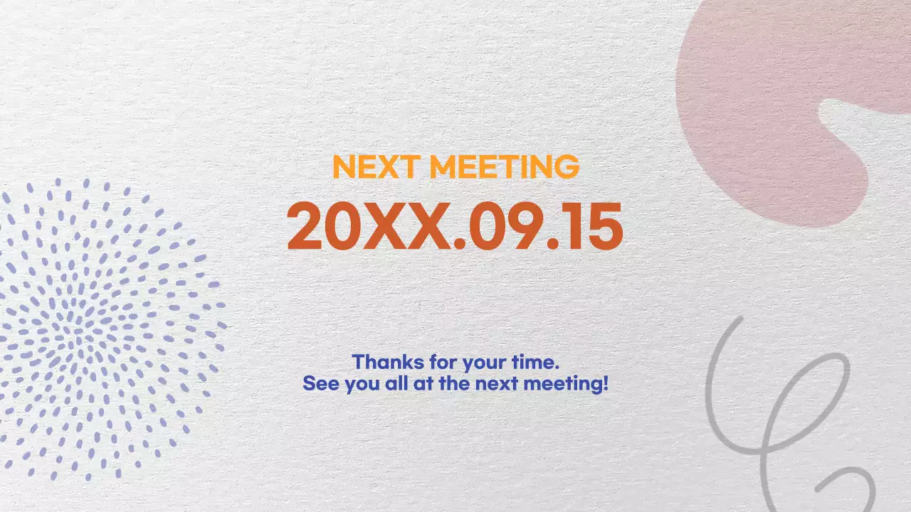 회색과 주황색의 기하학적 마케팅 회의록 보고서