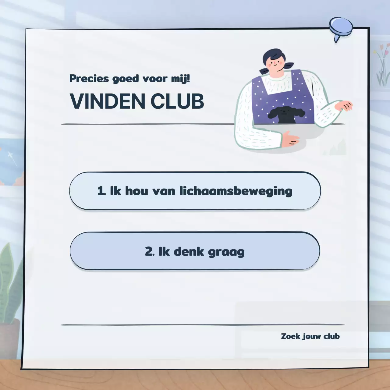 Psychologische testconcepten met leuke illustraties