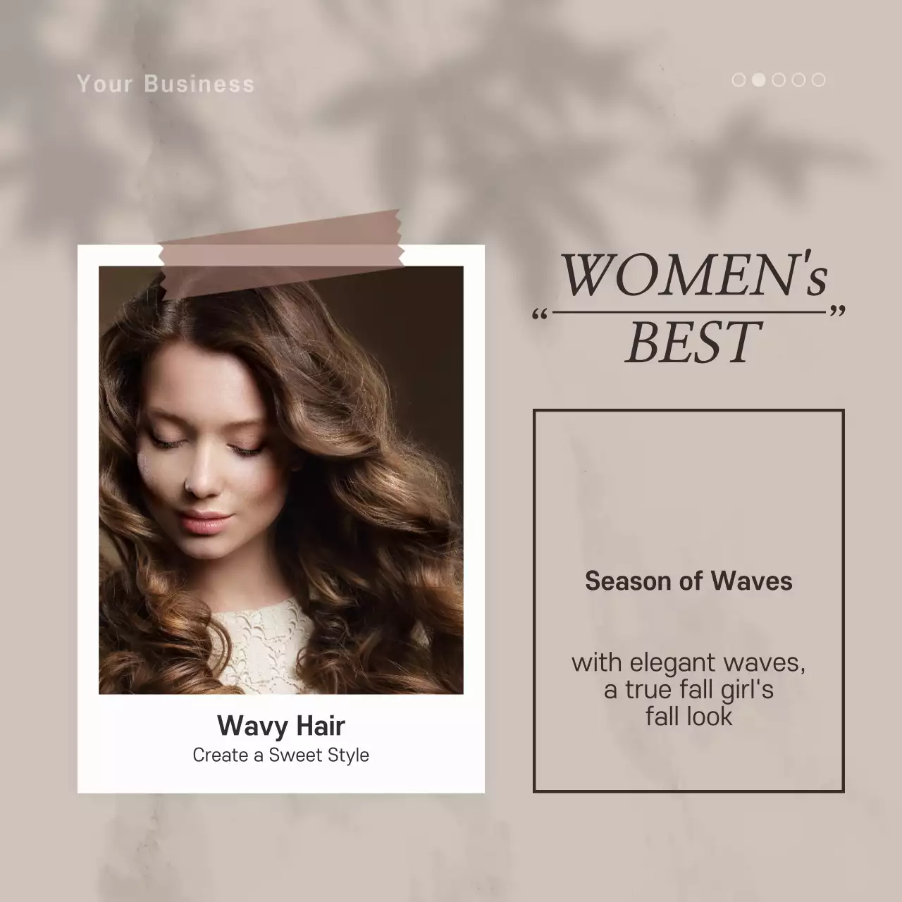 Beige Minimalist Hair Promotion Instagram Carousel