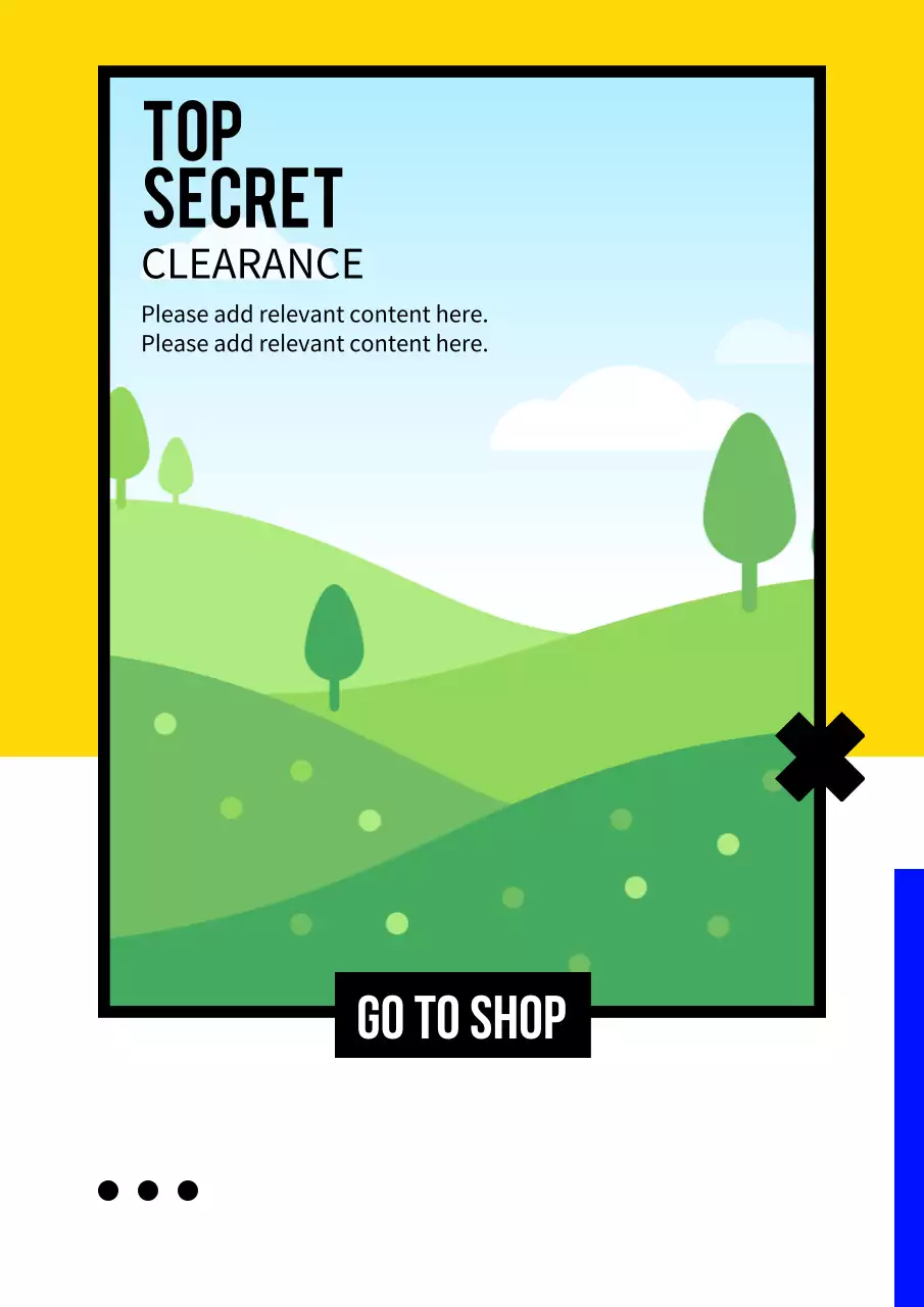 Yellow Minimal Clearance Promotion Poster