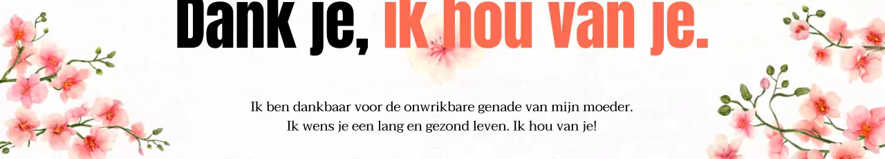 Gelukkige verjaardag voor je ouders in kalligrafie met rode aquarelbloemen
