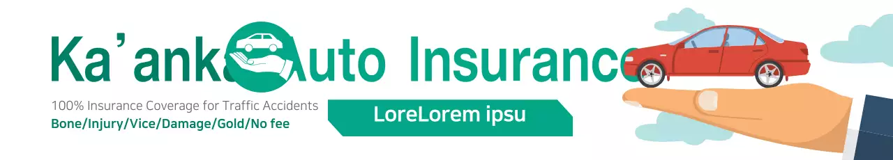 Banner de propaganda de automóvel moderno verde