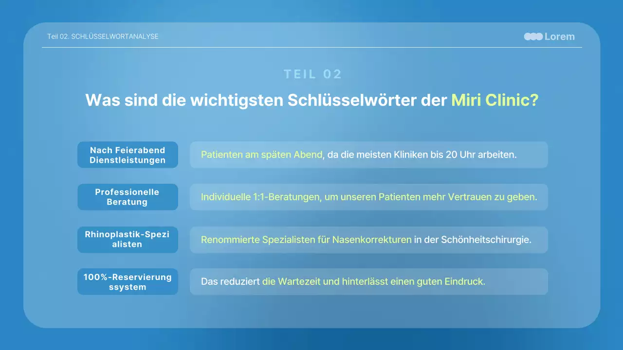 Medizinische Vorträge in Blau