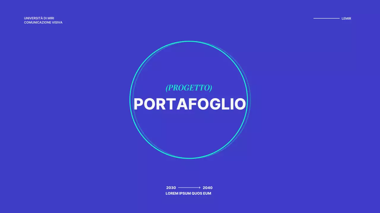 Un portafoglio semplice in blu e bianco