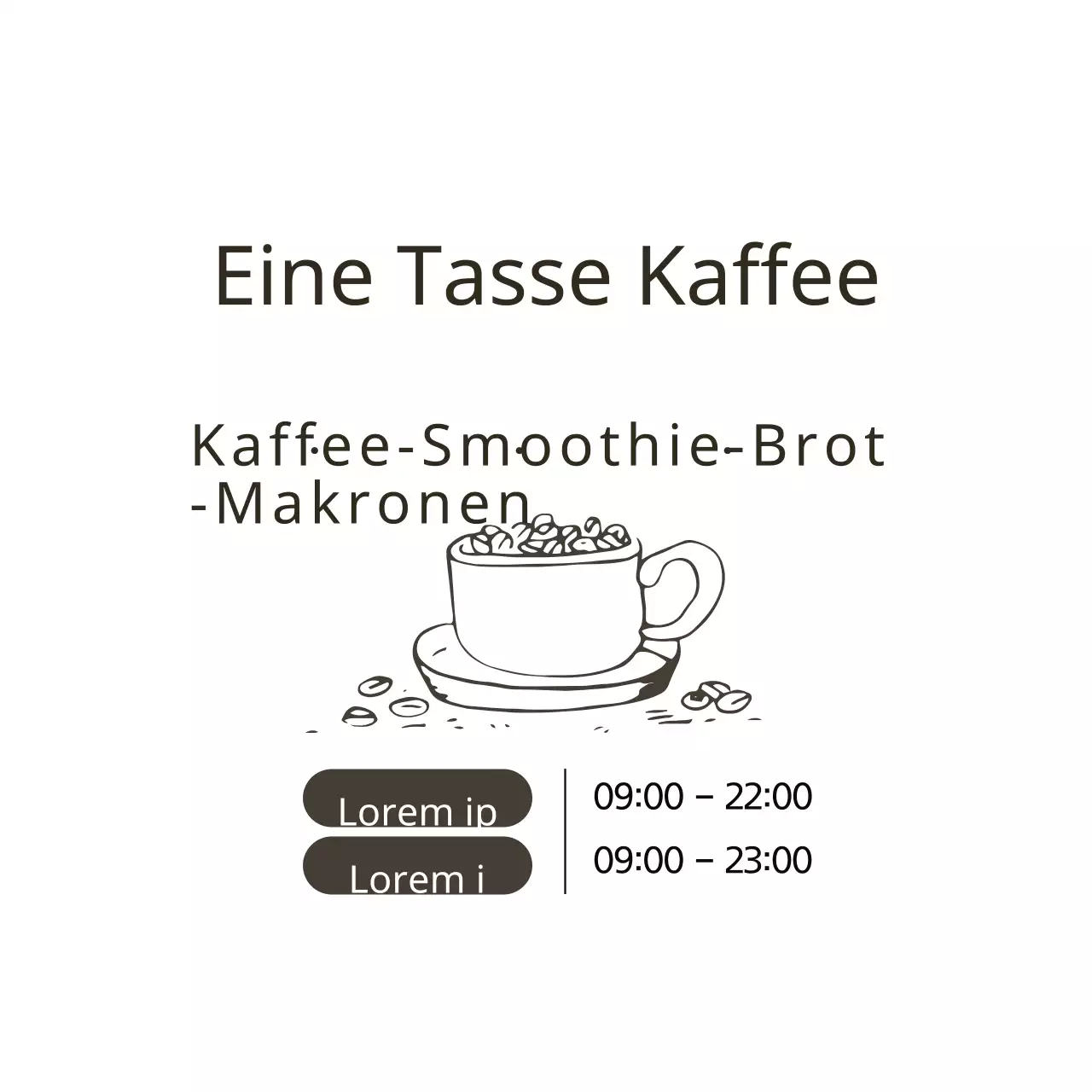 Eine Tasse Kaffee