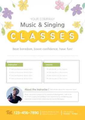 Yellow Modern Music Promotion Poster