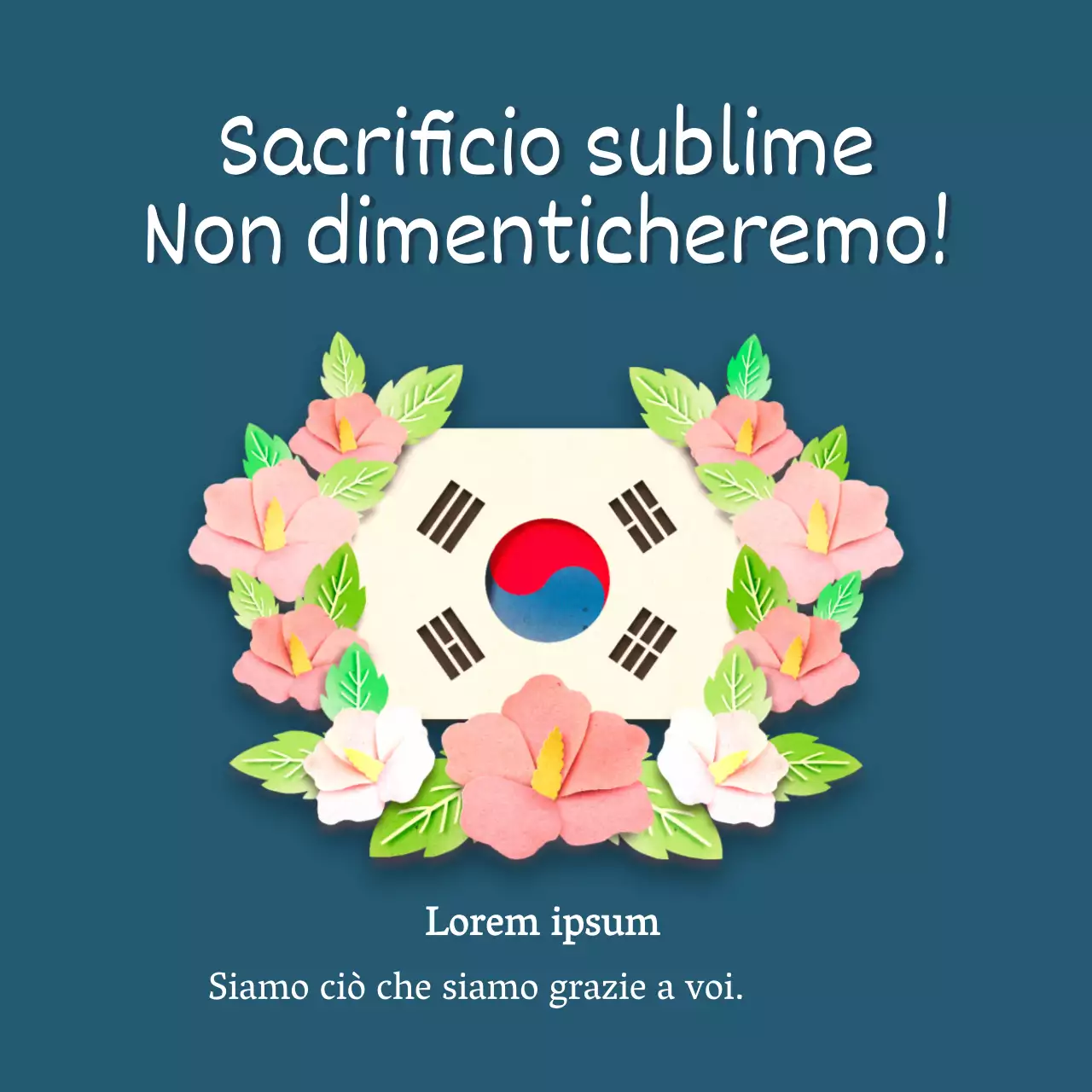 Poster in stile calligrafico turchese e bianco per la Giornata della Memoria