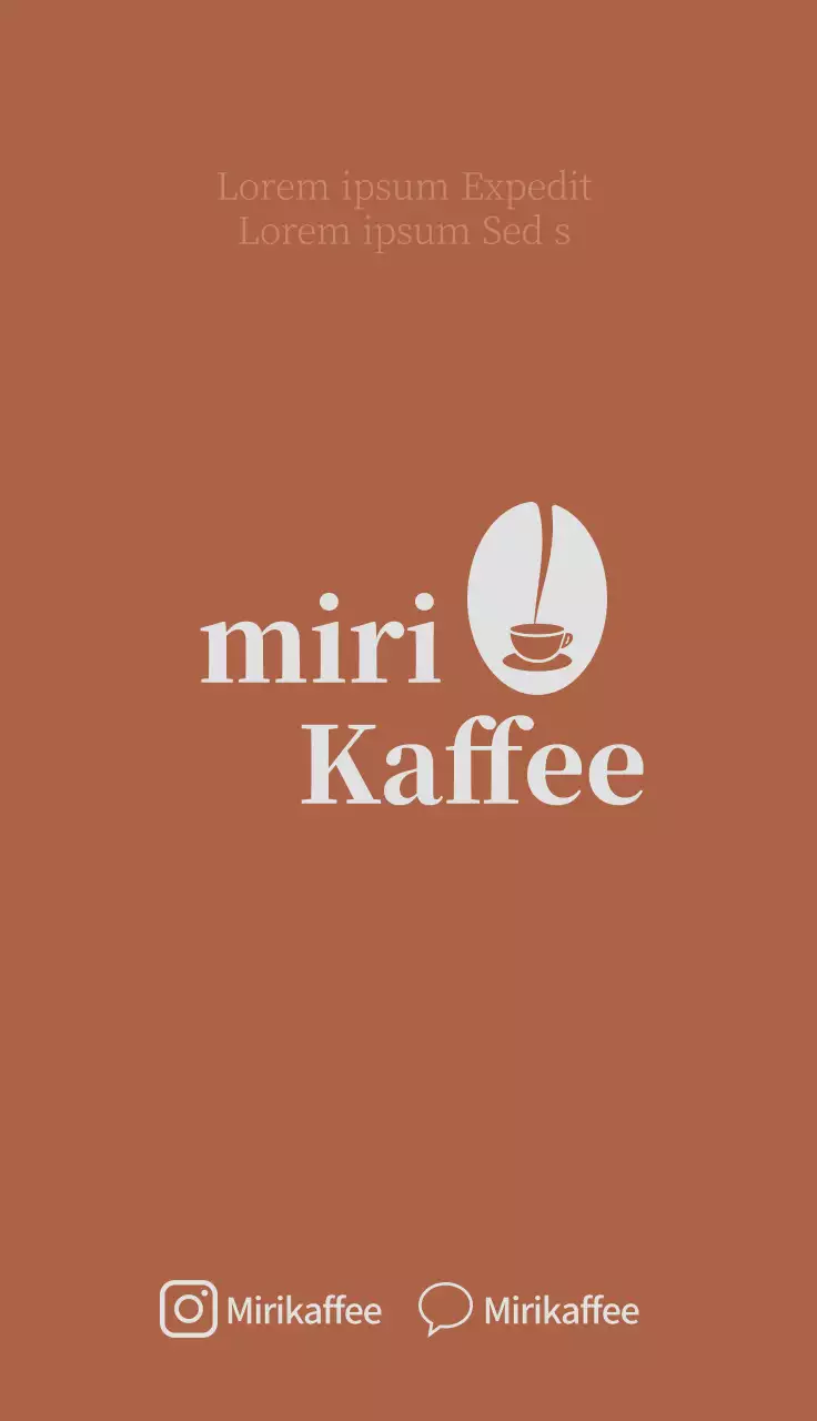 braun illustration logo einfach kaffee cafe