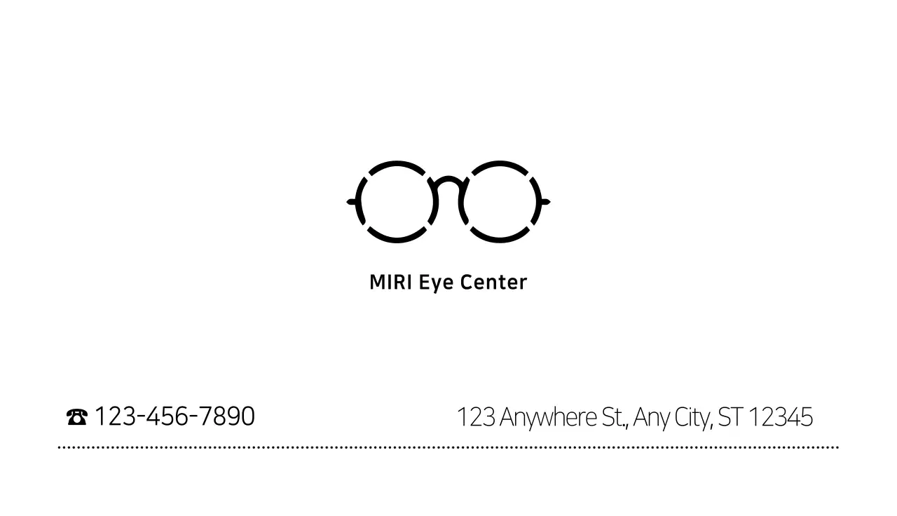 White Minimalist Eye Business Card