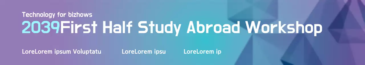 Banner de anúncio do workshop moderno azul