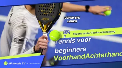 Beginnerslessen tennisvaardigheden in blauw en chartreuse