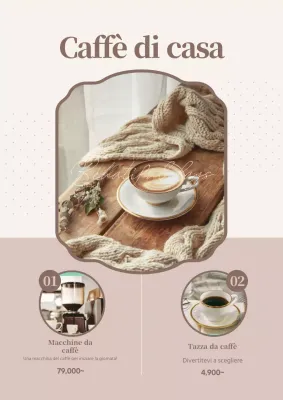 Poster del menu bevande semplice ed emozionale