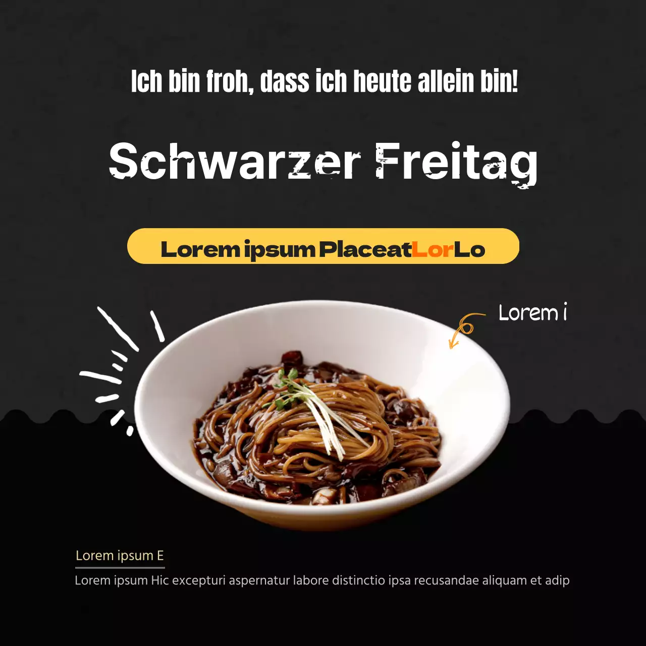 schwarzschwarzer Tagschwarzer Tagdesigngelb