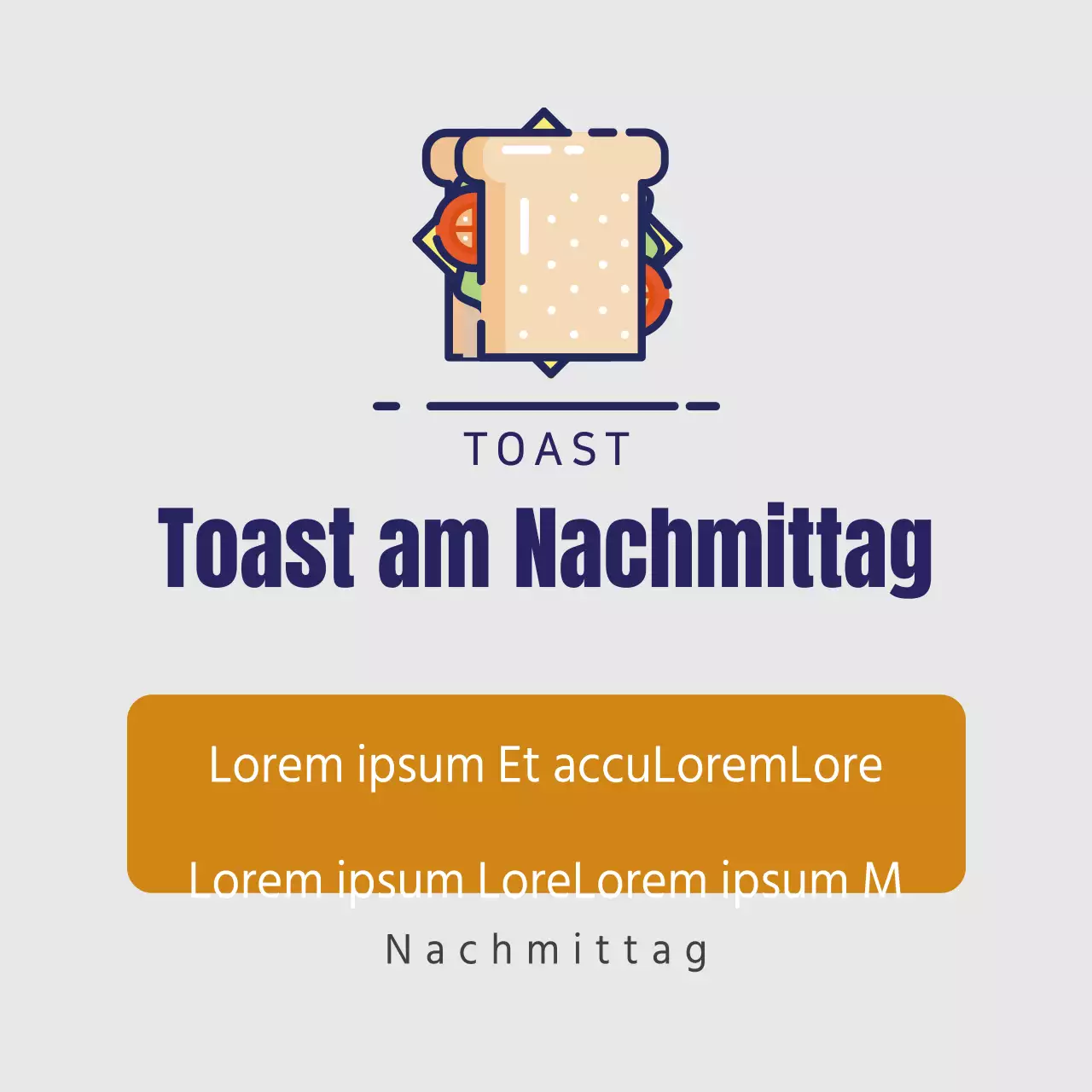 Toast am Nachmittag