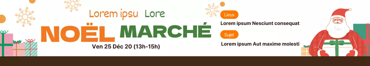 Illustration rouge Promotion de l'église de Noël