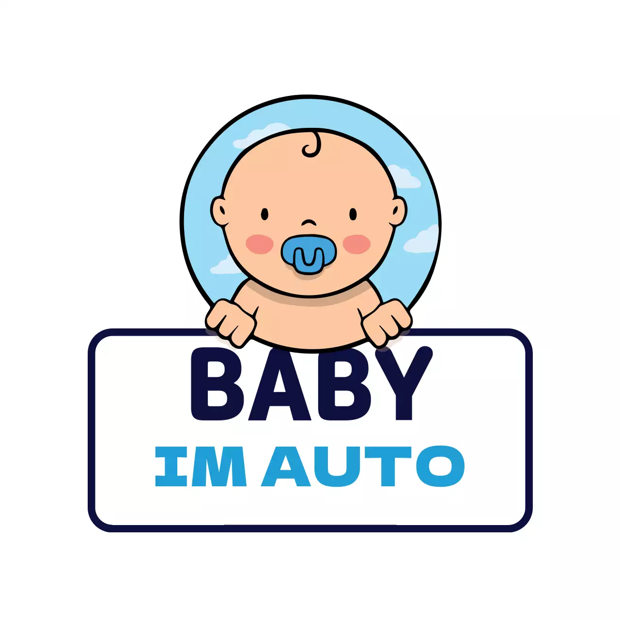 Weiß blau saubere Illustration Kind reitet