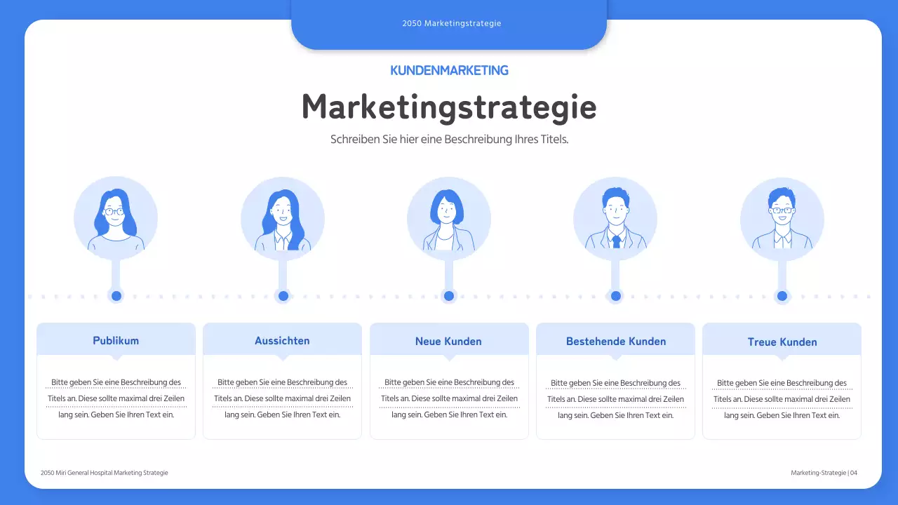 Das blaue, saubere Marketing-Handbuch für das Gesundheitswesen (Präsentation)