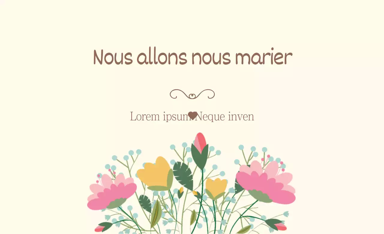 Nous allons nous marier