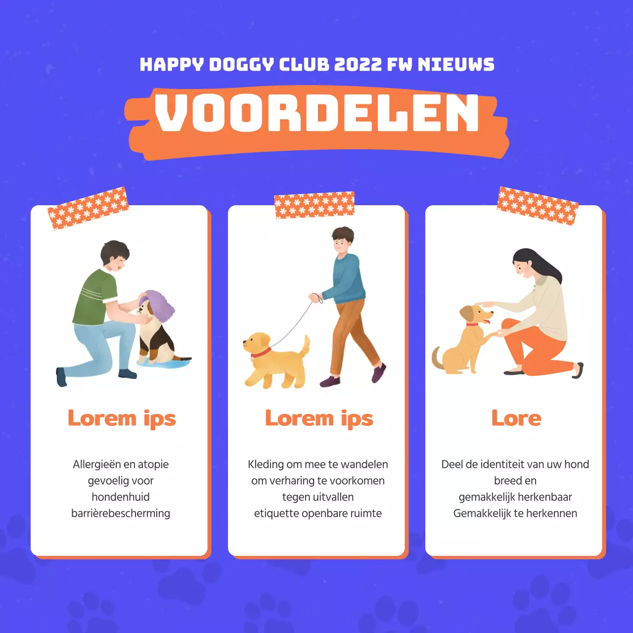 Promoot hondenkleding met knallers van oranje en blauw