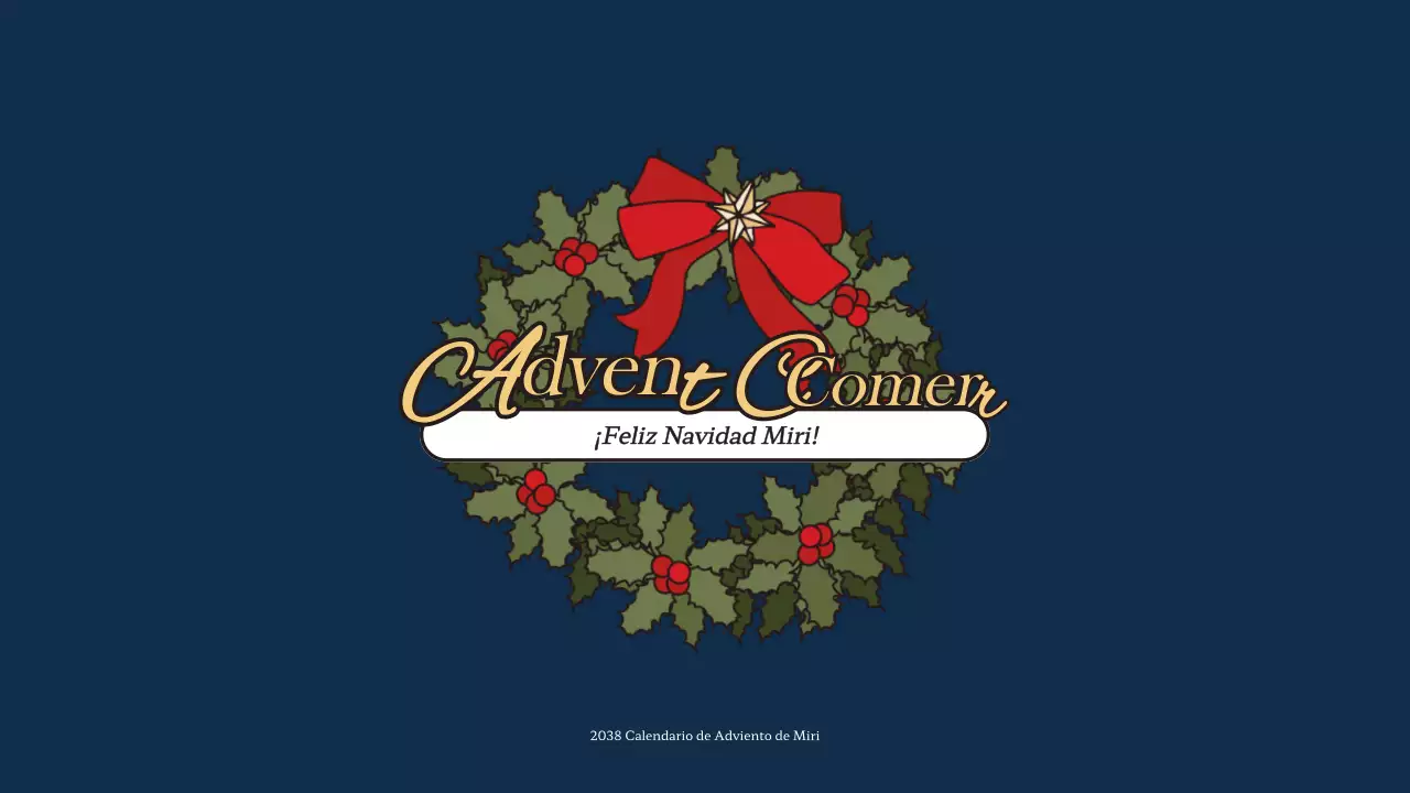 Calendario anticipado de Navidad en azul y rojo