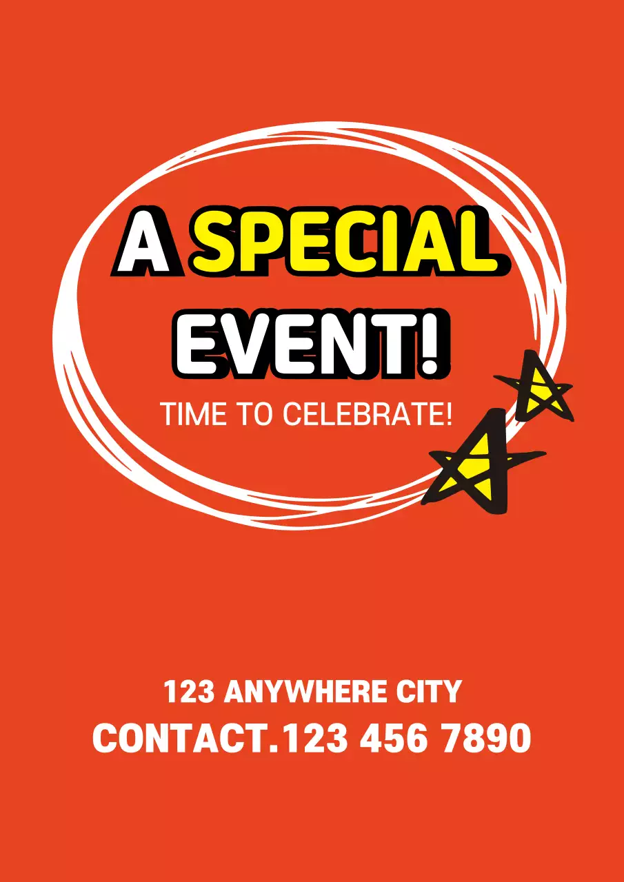 Orange Trendy Event Promotion Poster