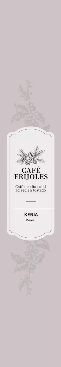 Embalaje de café en grano vintage ilustrado en beige