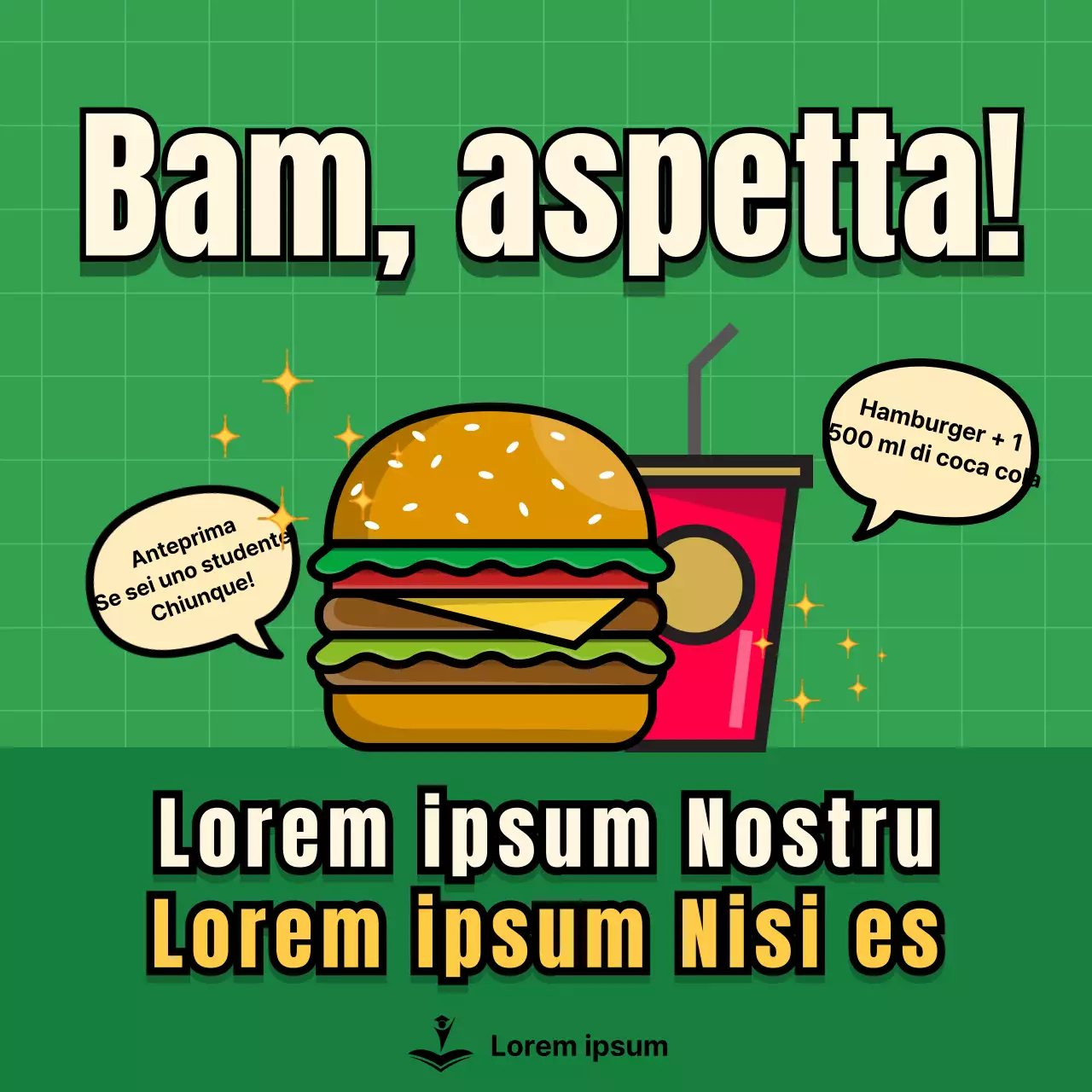 Una simpatica merenda verde e gialla dell'unione studentesca
