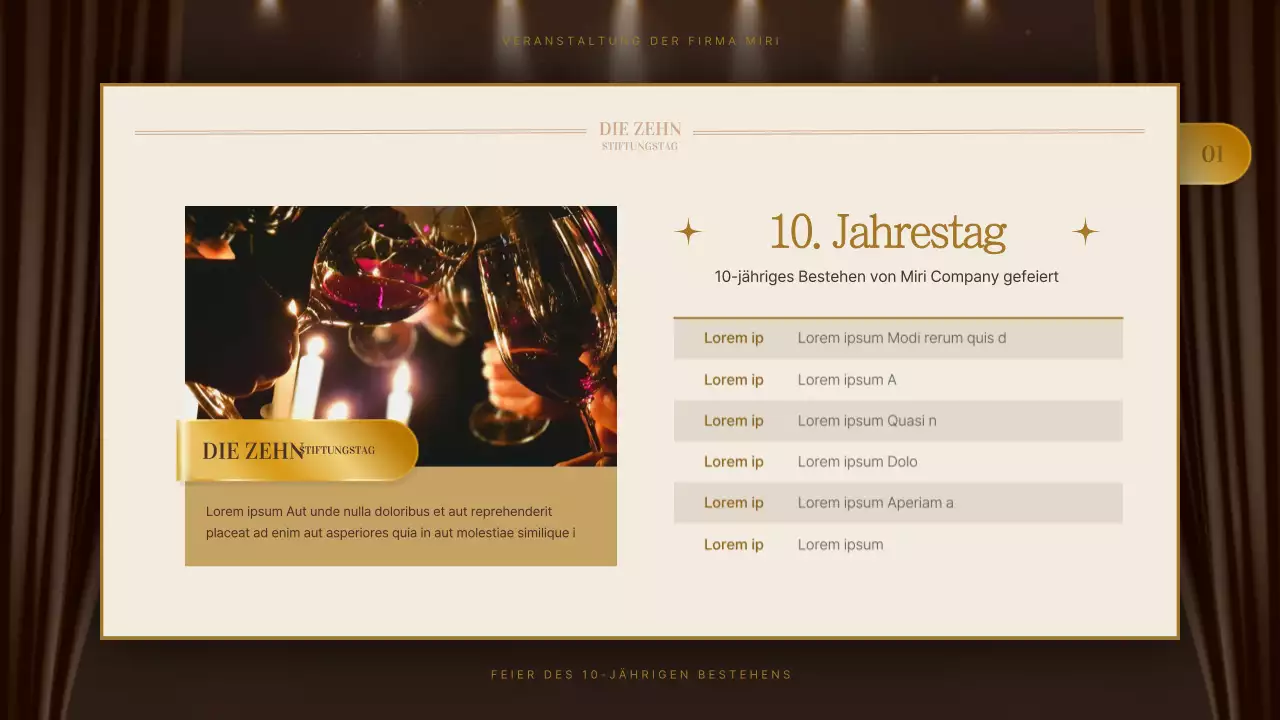 Browns Plan für die Jubiläumsfeier