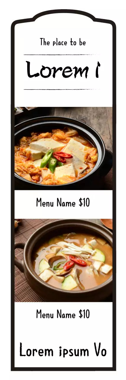 Banner de menu de café elegante bege