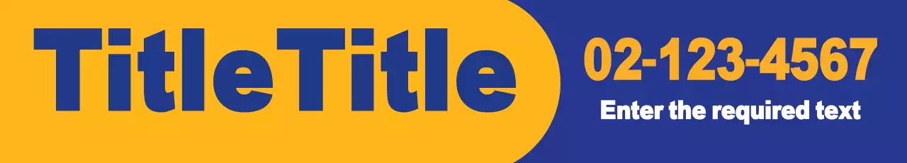 Banner de propaganda simples azul