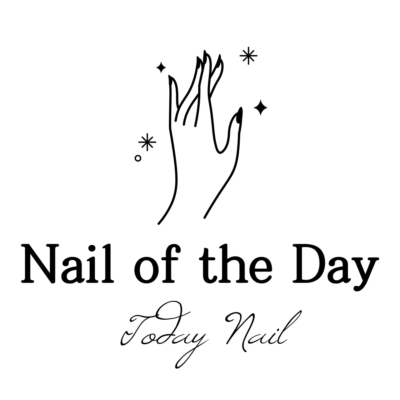 Beauty shop with a simple nail illustration logo style