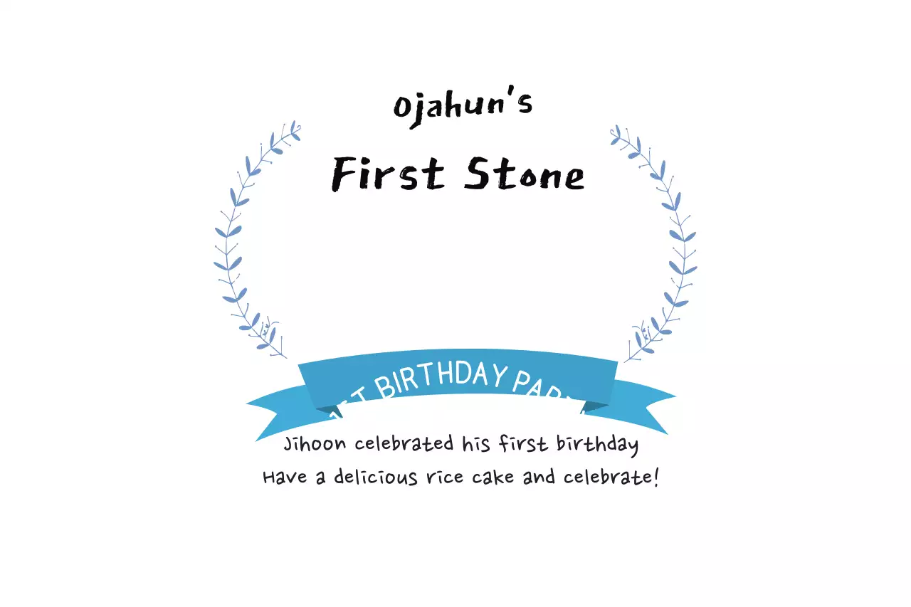 Banner de convite de aniversário simples azul