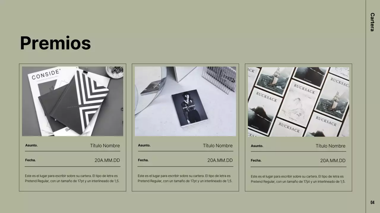 Una cartera moderna en caqui y beige