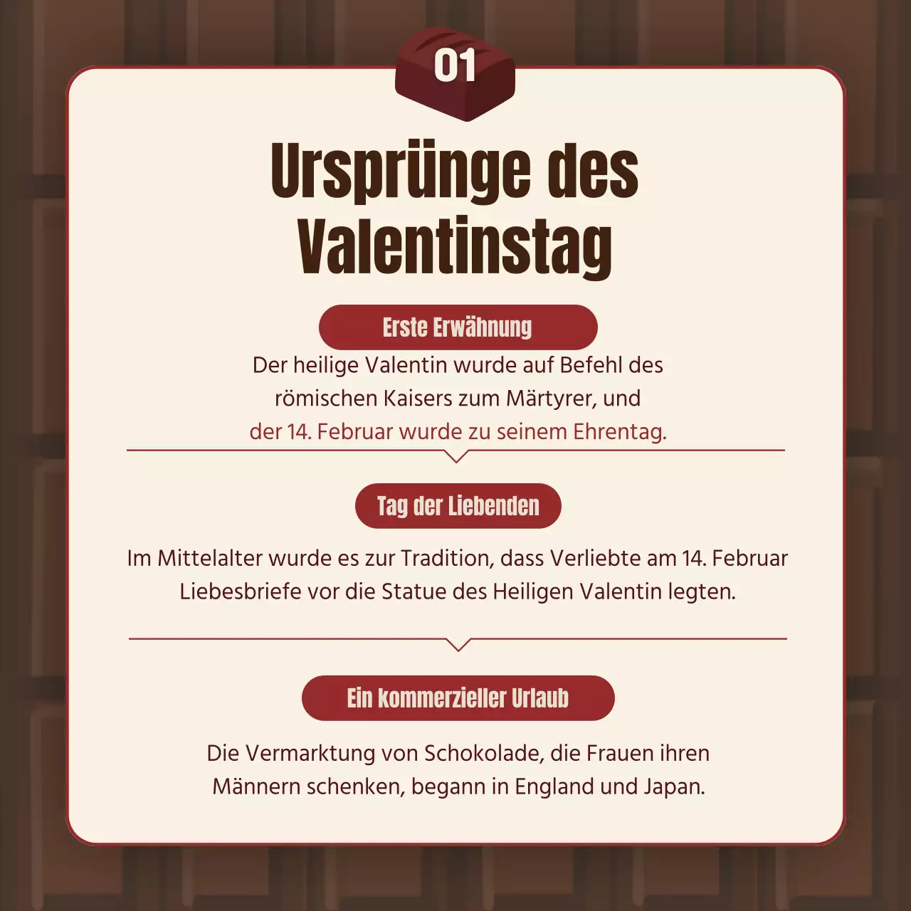 TMI zum Valentinstag in Burgunderrot und Braun