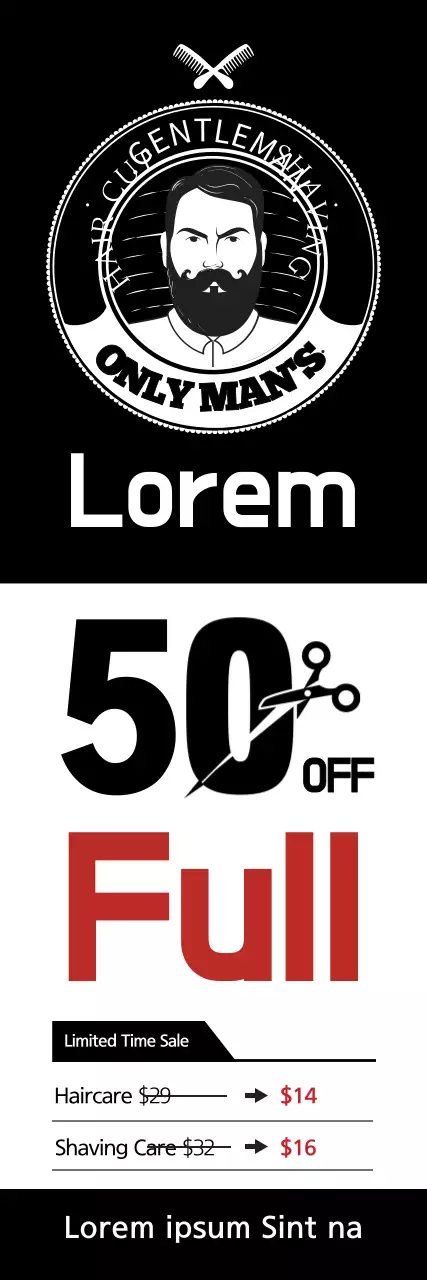 Banner promocional de cuidados pessoais vintage preto