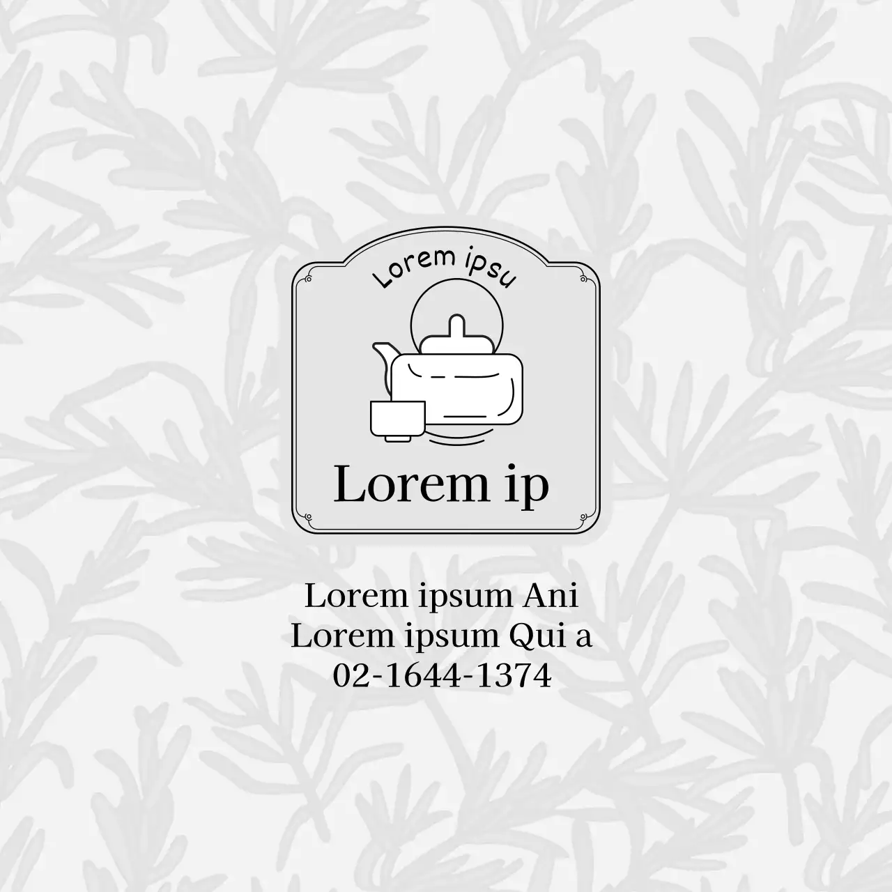 Promotion sur le salon de thé Grey Illustrated Tea Cafe