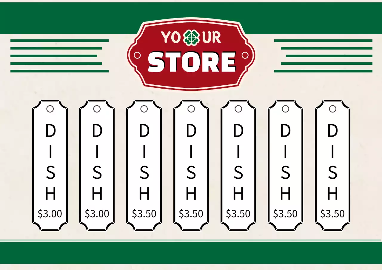 Green Retro Dish Advertisement Poster