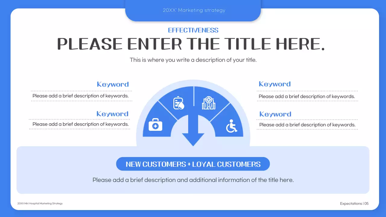 Bài thuyết trình về Kế hoạch tiếp thị bệnh viện chuyên nghiệp Blue